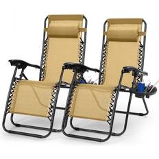 Newhome 2 sets gravity chairs patio lounge beach