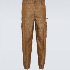 Versace Pants & Shorts Versace Allover cargo trousers 2n740_brown_beige