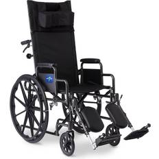 Wheel Chairs Wheelchairs: Reclining Wheelchair with Desk-Length Arms, Nylon, 16' Wide