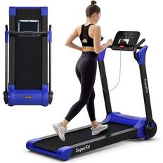 Goplus Fitness Machines Goplus Superfit 2.25hp Folding Treadmill Blue