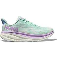 Green - Women Running Shoes Hoka Clifton 9 W - Sunlit Ocean/Lilac Mist