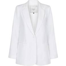 Dame - Hvite Dressjakker Neo Noir Women's Ivery Heavy Linen Blazer - White
