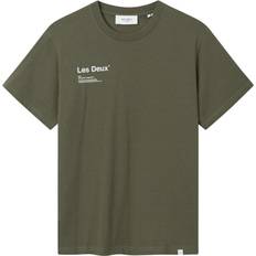 Les Deux Herre T-skjorter Les Deux Brody T-Shirt Grøn