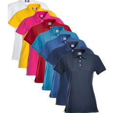 Damen - Gelb Poloshirts Clique Premium dame polo t-shirt, Kongeblå