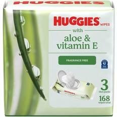 Huggies Baby Skin Huggies Aloe & Vitamin E Fragrance Free Baby Wipes 168pcs