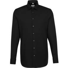 Seidensticker Poplin Business Shirt - Black