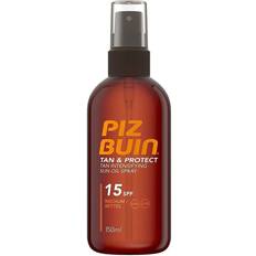 Vannbestandige Tan enhancers Piz Buin Tan & Protect Tan Accelerating Oil Spray SPF15 150ml