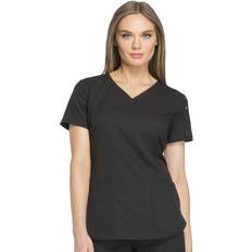 Dickies Work Vests Dickies Medical Uniforms Women's Dynamix-V-Neck Top Black Shirts