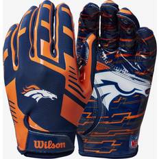 Football Gloves Wilson NFL Stretch Fit Denver Broncos - Blue/Orange