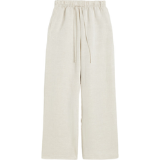 Damen Hosen H&M Linen Blend Pull on Trousers - Light Beige