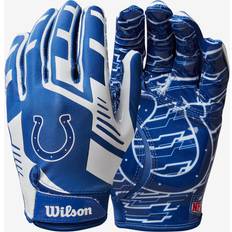 Football Gloves Wilson NFL Stretch Fit Indianapolis Colts - White/Blue