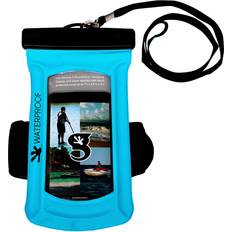Blue Pouches geckobrands float phone dry bag with arm band, neon blue
