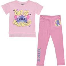 Disney Other Sets Children's Clothing Disney Girl's Lilo & Stitch Boxy Short Sleeve T-shirt & Leggings Set 2-piece - Pink
