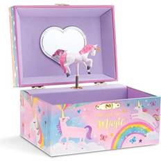 Jewelkeeper girls musical jewelry storage box with spinning unicorn