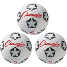 Soccer Balls Champion Sports Rubber Soccer Ball, Set of White, Black White/Black
