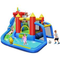 Bouncy Castles Costway Inflatable Bouncer Water Slide Bounce House Splash Pool without Blower