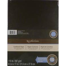 Recollections Black Heavyweight Cardstock Paper, 8.5" X