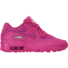 Children's Shoes Nike Air Max 90 Leather GS - Laser Fuchsia/White