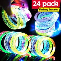 Glow in the Dark Party Supplies Glow Neon Party Supply Set, 98.4 ft 6 Rolls  Blacklight Luminous Tape 14.4 ft Neon Streamer Garland 25 Pcs Fluorescent