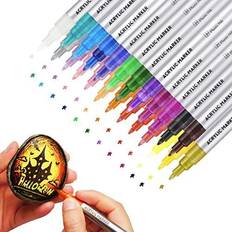 PINTAR Acrylic Paint Markers Medium Point - Medium Point Paint Markers -  Acrylic Paint Markers Set - Acrylic Paint Pens for Rock Painting, Wood