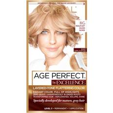 Loreal age perfect L'Oréal Paris 2 l'oreal age perfect excellence hair color 8g medium soft golden blonde