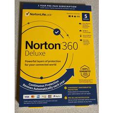 Office Software Norton internet security 360 deluxe 5-devices 1-yr android mac windows ios