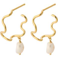 Pernille Corydon Small Bay Earrings - Gold/Pearls