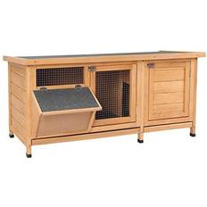 Guinea pig cages Pawhut Wooden Rabbit Hutch Bunny Hutch Cage Guinea Pig