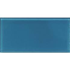 Apollo Tile 40 Pack 3-in Blue Rectangular Subway Glossy Finished Glass Mosaic Tile Sq ft/case