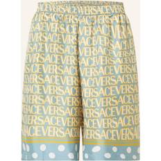 Versace Pants & Shorts Versace Allover printed shorts 5v510_light_blue_ivory