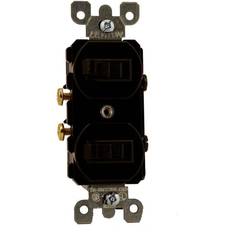 Leviton 5224-2 Combination Switch Brown