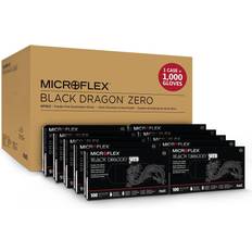 Microflex bd-1004-npf-xl exam gloves with textured fingertips, nitrile, powder