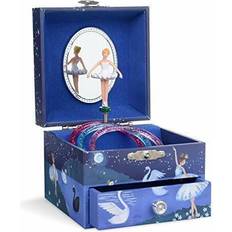 Music Boxes Jewelkeeper Musical Jewelry Box with Spinning Ballerina, Glitter Design, Swan Lake Tune