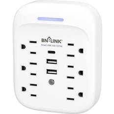Multi usb charger BN-Link 6 outlet extender multi plug outlet with 3 usb charger wall adapter tap