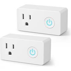 Jonathan Y Smart Plug WiFi Remote App Control for Lights Appliances (Pack of 2)