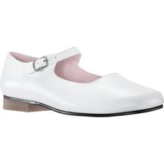 Nina Girl's Bonnett Mary Jane Shoes - White Leather