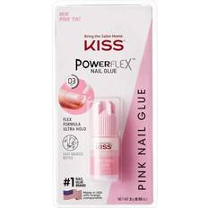Nail Glues Kiss Powerflex Pink Instant Nail Glue