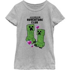 Microsoft Girl's minecraft adventure club creeper hearts t-shirt