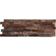 Outdoor Flooring 7-7/8" x 23-5/8" x 3/4" Mahogany Solid Hardwood 3D Wood Wallscapes Brown