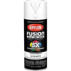 Paint Krylon Fusion All-In-One Spray Paint Satin White 12 oz