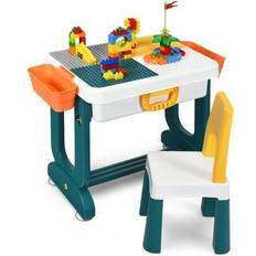 Activity Tables Costway 5-in-1 Kids Activity Table Set
