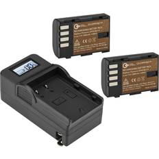 Extreme 2 Pack DMW-BLF19 Battery and Compact Smart Charger Kit 7.4V 2000mAh