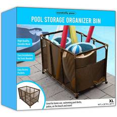 Essentially Yours Pool Noodles Holder Floats and Accessories Brown Mesh/Brown PVC