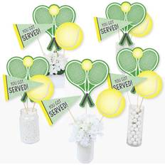 Confetti Big Dot of Happiness You served tennis party centerpiece sticks table toppers set 15