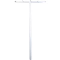 Clothes Airer Household Essentials White Mega T-Post Assembly Clothesline Pole