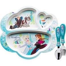 Dinnerware sets Zak Designs Kids Dinnerware Sets Plate Flatware Disney Frozen 3pc