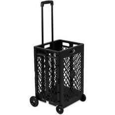 DIY Accessories Mount-It! Mesh Rolling Utility Cart Folding and Collapsible Hand Crate on Wheels 55 lbs. Capacity