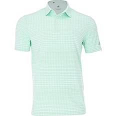 adidas Men's Ultimate365 Allover Print Primegreen Polo Shirt - Halo Mint/Semi Screaming Green