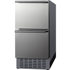 Gray Freestanding Refrigerators Summit ADRD18H34 18" Wide 2-Drawer All-Refrigerator Gray