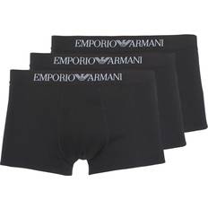 Emporio Armani Clothing Emporio Armani Pure Cotton Trunks 3-pack - Black